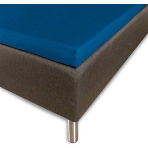 Zijden laken - Hoeslaken voor topmatras 90x210x8 cm - Blauw - 100% Zijde - Butterfly silk