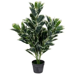 Kunst rubberplant - 85 cm hoog - Kunstgroene kamerplant met prachtig blad