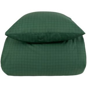 lits jumeaux beddengoed 100% katoen - 240x220 cm - Groen geruit beddengoedset - Nordstrand Home dekbed