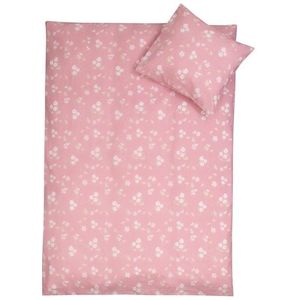 Baby beddengoed 70x100 cm - Lichtroze baby beddengoed met konijntjes - 100% zacht katoenen bedlinnen - Nordstrand Home