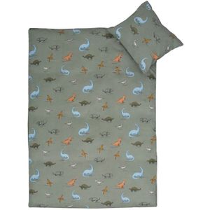 Junior beddengoed 115x135 cm - Dinosaurusprint - 100% katoenen beddengoedset