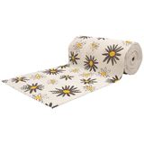 Antislip badmat - Per meter - Wit met bloemen - 65 cm breed - Multifunctionele mat voor natte ruimtes