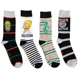 Herensokken 4 paar in de maat 40-42 van The Simpsons
