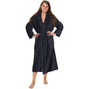 Kamerjas - Maat L/XL - 100% katoen - Badjas - Antracietgrijs - Nordstrand Home