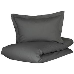 Biologisch junior beddengoed - Extra zacht grijs jacquard geweven dekbedovertrek 100x140 cm - 100% biologisch katoen satijn (GOTS) - Turiform bedlinnen