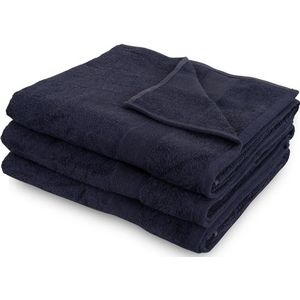 Bamboe badlaken - 100x150 cm - Donkerblauw - Zachte luxe handdoeken van Excellent - By Borg