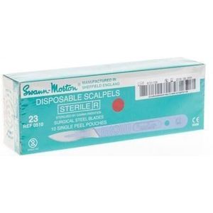 Scalpel S.m Disposable Steriel Nr23 10  -  Wm Supplies