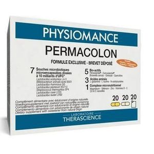 Permacolon Zakjes-Caps 20 +20 Physiomance PHY138B  -  Therascience