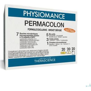 Permacolon Zakjes-Caps 20 +20 Physiomance PHY138B  -  Therascience