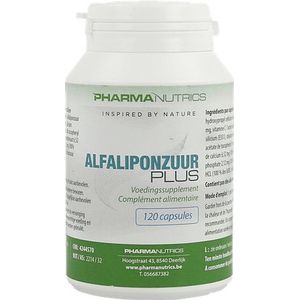 Alfaliponzuur Plus V-Caps 120 Pharmanutrics  -  Pharmanutrics