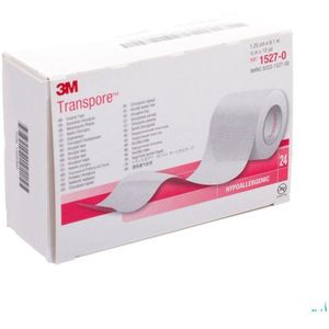 Transpore 3m Hechtpleister El.tr 12mmx9m 24 1527/0  -  3M