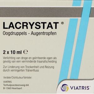 Lacrystat Collyre Flacon 2x10 ml
