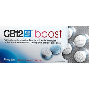 Cb12 Boost Chewing Gum Strong Mint Suikervrij 10