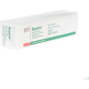 Gazin Kompres Niet steriel 12p 5,0x 5,0cm 100 18501  -  Lohmann & Rauscher
