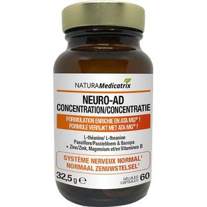 Neuro-ad Concentratie Pot Capsule 60  -  Natura Medicatrix