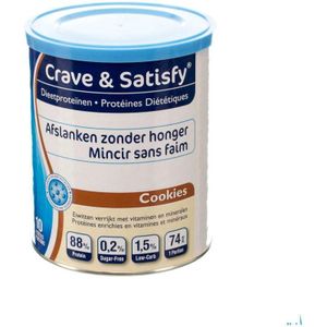 Crave & Satisfy Dieetproteinen Cookies Pot 200 gr