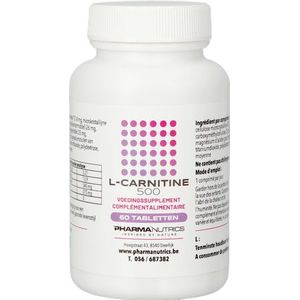 L Carnitine 500 Tabletten 60 Pharmanutrics  -  Pharmanutrics