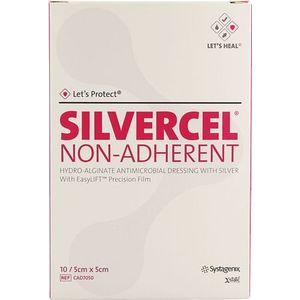 Silvercel Na Hydroalginaat Verband 5X5cm 10 Cad7050