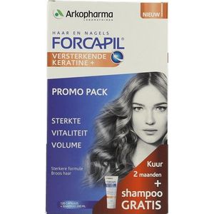 Forcapil Ontdekkingspack Caps 2X60+Sh 200  ml Grat.  -  Arkopharma