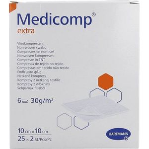 Medicomp - Kompres - 4 Lagen - Steriel - 70% Viscose 30% Polyester