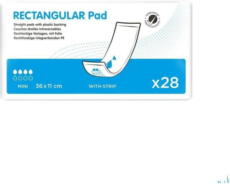 Ontex - Rectangular Pad - 36X11 - Pe+S - Rekverbanden