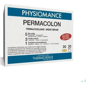 Permacolon Z/Prob. Zakjes 20 + Caps 20 Physiomance PHY190B  -  Therascience