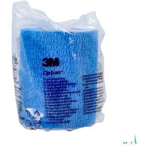 Coban Zelfhecht.Windel Blauw 7,5Cmx4,5M 1