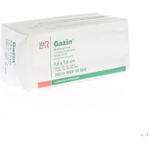 Gazin Kompres Niet steriel 12p 7,5x 7,5cm 100 18504  -  Lohmann & Rauscher