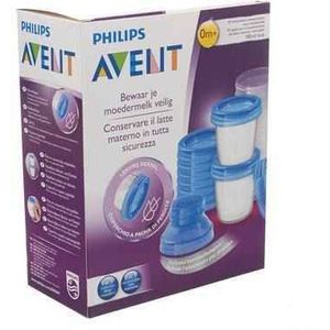 Philips Avent Via Natural Moedermelk Bewaarbekerset Scf618/10  -  Bomedys