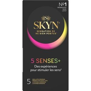 Skyn - 5 Sens - Assortiment van 5 Préservatifs - Sans Latex