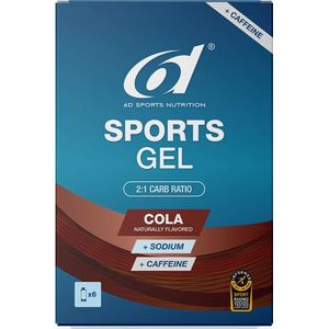 6D Sports Gel Cola + Caffeine 6X45ml