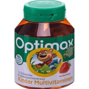 Multivitaminen Kinderen Aardbei Tabl 100 Optimax