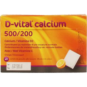 D Vital Calcium 500/200 Sinaas Zakjes 40  -  Depharm