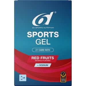 6D Sports - Gel - Rood Fruit - 6 x 45 ml - Vloeibare Drinkgel