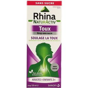 Rhina Natur Activ Hoest Zonder Suiker Siroop 120 ml
