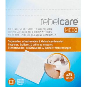 Febelcare Med2 Komp.n-inkl. Ster. 5,0x 5,0cm 25x1