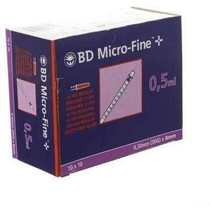Bd Microfine+ Ins.Spuit 0,5  ml 30G 8,0Mm100 324825