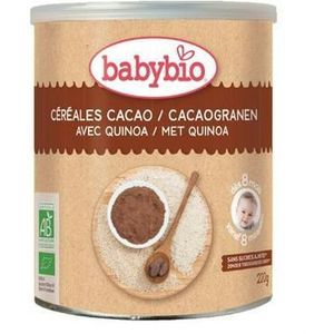Babybio Cacaogranen Quinoa 8M 220G  -  Ocebio