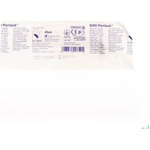 Bd Plastipak Spuit Luer-Lok 20  ml 1 300629