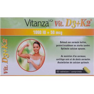 Vitanza Hq Vit D3 + K2 Tabletten 60  -  Yvb