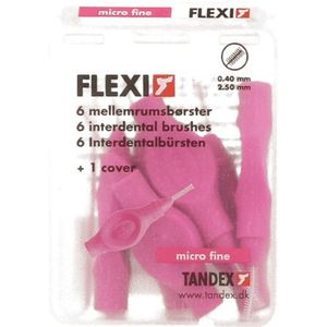 Flexi Fuchsia Borsteltje Micro Fine Interdentaal 6  -  Deprophar