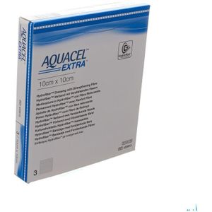 Aquacel Extra Verband Hydrofiber + versterk. 10x10cm 3  -  Convatec