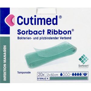 Cutimed Sorbact Ribbon Gaasstrook 2cm x 50cm 20