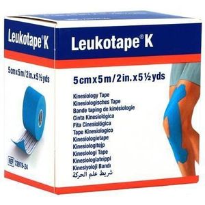 Leukotape K Kleefwindel Elast Lichtblauw 5cmx5m 1