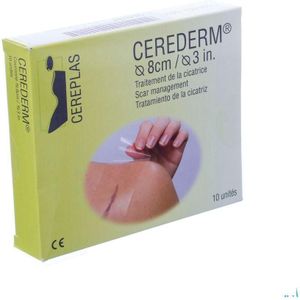 Cerederm Pleister Silic Kroon Rond 8Cm 10 4309680  -  Euromi