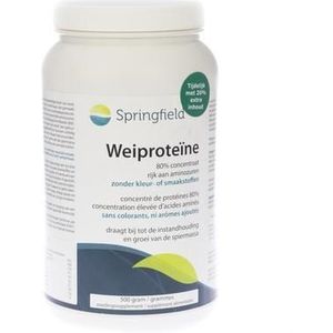 Wei Proteine Concentrat 75% Springfield Poeder 500 gr  -  Springfield Nutraceuticals