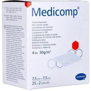 Medicomp Kompres Steriel 4L 7,5X7,5Cm 30G 25X2  -  Hartmann