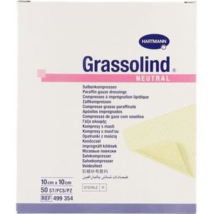 Hartmann - Grassolind Neutral - Zalfkompres - 10,0 cm x 10 cm - 50 stuks