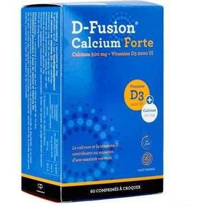 D-Fusion Calcium Forte 500/2000 Kauwtabl 60