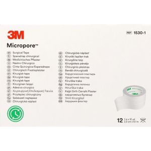 Micropore 3m Hechtpleister 25mmx9,14m Rol 12 1530  -  3M